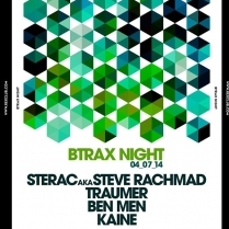 Soiree Paris - BTRAX W/ Sterac aka Steve Rachmad • Traumer • Ben Men • Kaine - 04/07/2014 - Techno - Rex Club (Le)