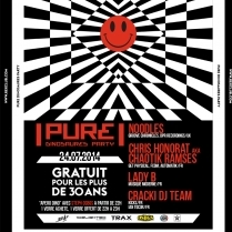 Soiree Paris - PURE DINOSAURE w/ NOODLES • CHRIS HONORAT aka CHAOTIK RAMSES • LADY B • CRACKI DJ TEAM - 24/07/2014 - Techno - Rex Club (Le)